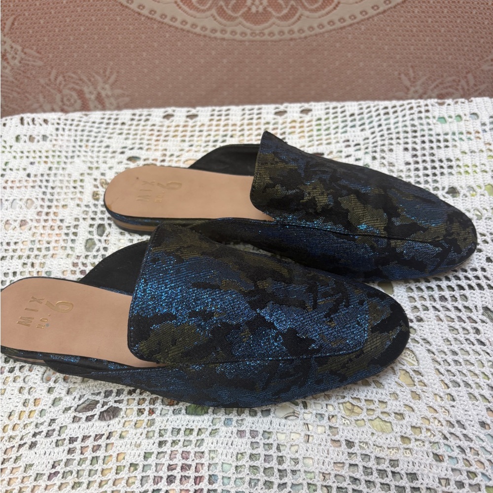 MIX No. 6 Metallic Jacquard Mule Slides – Size 8 - Picture 4 of 8